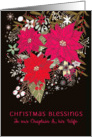 To our Chaplain and his Wife, Scripture, Christmas, Poinsettias, card
