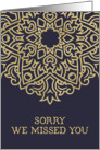 Sorry we missed you, Door to Door Solicitation / Sales, Gold Effect card