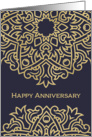 Happy Business Anniversary, Corporate Card, Gold Effect, Charcoal Grey card