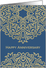 Happy Business Anniversary, Corporate Card, Gold Effect, Blue card