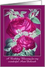 Customizable, Add Name/Recipient, Christian Birthday, Roses, Painting card