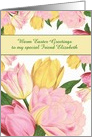 Name and Relationship Customizable, Easter Blessings, Tulips card