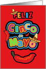 Feliz Cinco de Mayo, Chili Pepper, Sombrero card
