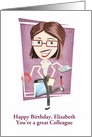 Customizable, Happy Birthday to my Colleague, Female card