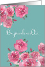 Get Well Soon in Welsh, Brysiwch wella, Watercolor Roses card