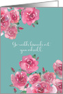 Get Well Soon in Irish Gaelic, Go raibh biseach ort gan mhoill, Roses card
