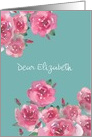 Customize for any Name, Get Well Soon, Watercolor Roses card