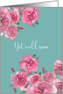Get Well Soon, Watercolor Roses card
