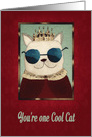 You’re one Cool Cat and the King of my Heart, Illustration card