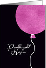Happy Birthday in Welsh, Glitter Foil Effect Balloon card