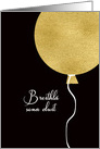 Happy Birthday in Irish Gaelic, Gold Glitter/Foil effect card