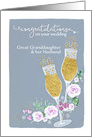 Great Granddaughter, Husband, Congratulations, Wedding, Champagne card