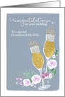 Grandson, Wife, Congratulations, Wedding, Champagne card