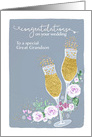 Great Grandson, Congratulations, Wedding, Champagne card