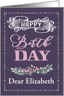Customize for any Recipient, Retro Birthday Card, Lavender card
