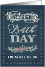 From all of us, Happy Birthday, Corporate Card, Word-Art card