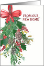 From our new Home, We’ve moved, Merry Christmas, Wreath, Watercolor card