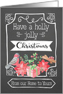 From our Home to Yours, Holly Jolly Christmas, Word-Art, Chalkboard card