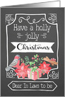 Future In Laws, Holly Jolly Christmas, Bird, Poinsettia card