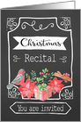 Christmas Recital, Invitation, Chalkboard Design card