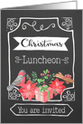 Christmas Luncheon, Invitation, Chalkboard Design card