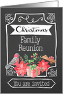 Christmas Family Reunion, Invitation, Chalkboard Design card