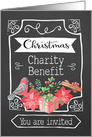 Christmas Charity Benefit, Invitation, Chalkboard Design card