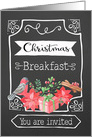 Christmas Breakfast, Invitation, Chalkboard Design card