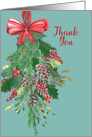 Thank You for the Gift, Christmas Card, Poinsettias card