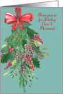 Invitation Christmas Party, Hanging Wreath card