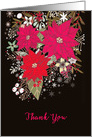 Thank you, Merry Christmas, Pastoral Care, Poinsettias card