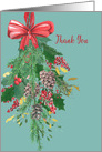 Thank you, Merry Christmas, Pastoral Care, Hanging Wreath card