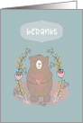 Thank You in Dutch, Bedankt, Cute Bear, Illustration card