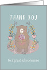 Thank You to my School Nurse, Bear, Illustration card