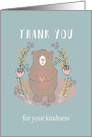 Thank You for your Kindness, Bear, Illustration card