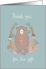 Thank You for your Gift, Bear, Illustration card