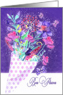Happy Easter in Portuguese, Boa Pscoa, Watercolor Spring Bouquet card