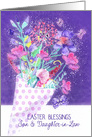 Son and Daughter-in-Law, Easter Blessings, Bouquet Spring Flowers card