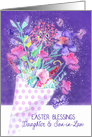 Daughter and Son-in-Law, Easter Blessings, Bouquet Spring Flowers card