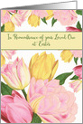 In Remembrance, Loved One, Easter, Tulips, Christian card