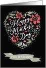 To Mom, Customizable, Happy Mother’s Day, Heart and Flowers card