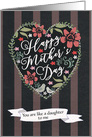 Happy Mother’s Day, You are like a Daughter to me, Heart, Flowers card
