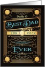 Customizable, Happy Father’s Day, Retro, Gold-Effect card