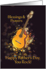 Blessings and Prayers, You rock, Christian, Father’s Day, Gold-Effect, card