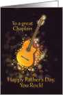 To a great Chaplain, You rock, Christian, Father’s Day, Gold-Effect, card