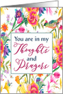Thinking of You, Encouragement, Christian, Floral Design, Scripture card