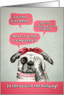 Happy Birthday, Getting Older, Humor, Female Pug card