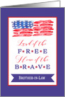 Brother-in-Law, Happy 4th of July, Stars and Stripes card
