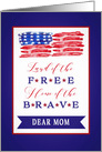 Dear Mom, Happy 4th of July, Stars and Stripes card