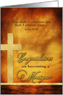 Congratulations, Becoming Monsignor, Scripture, Gold-Effect card